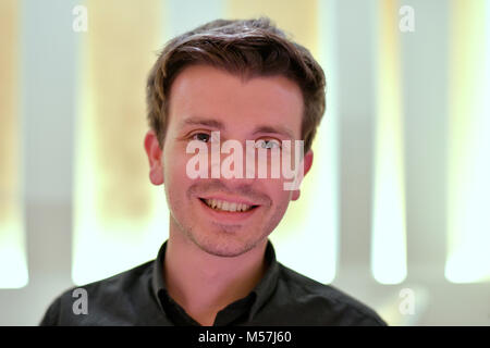 Young man,portrait,Stuttgart,Baden-Württemberg,Germany Stock Photo
