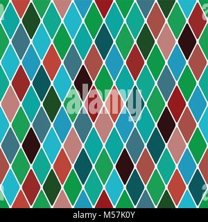 Harlequin 'Mardi Gras' seamless pattern background Stock Vector