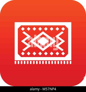 Turkish carpet icon digital red Stock Vector