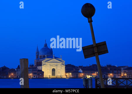 The 16th-century Renaissance Chiesa del Santissimo Redentore (Il Redentore) at dawn in Venice, Italy Stock Photo