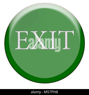 Exit icon. Internet button on white background. Stock Photo