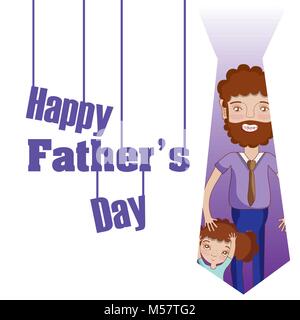 Happy fathers day funny cartoons Stock Vector