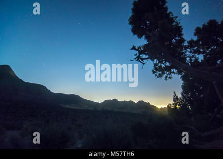 Red rock canyon near las vegas after sunset Stock Photo