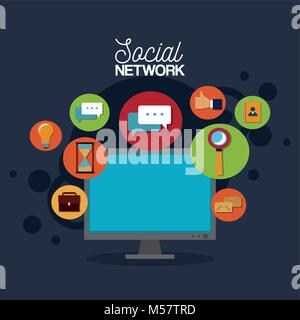 Social network and media Stock Vector