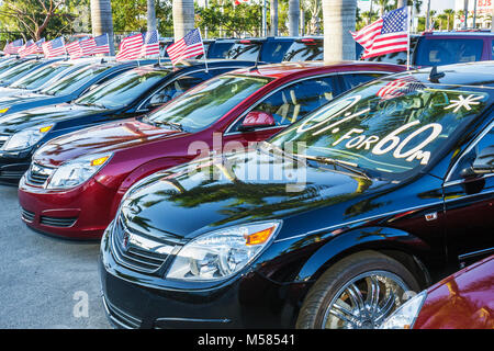 Miami Florida,GM,General Motors,Saturn,Aura,new,car cars,dealer,dealership lot,car cars,cars,automobile,automobiles,auto,autos,vehicle,vehicles,sale,s Stock Photo