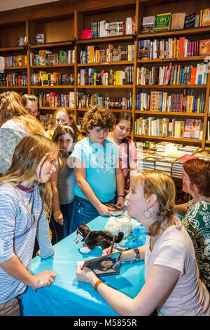 Miami Florida,Coral Gables,Books & Books,Meet the Authors,Libba Bray,Shannon Hale,young adult fiction authors,literature,teen teens teenager teenagers Stock Photo