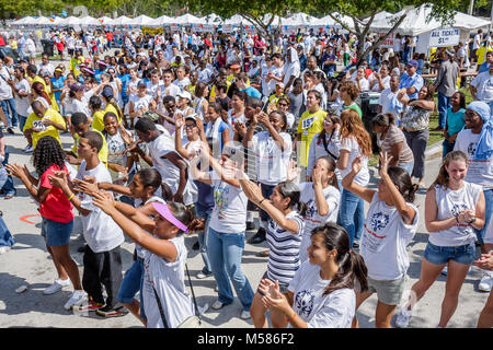 Miami Florida,North Miami Beach Florida,International University,FIU,campus,Special Olympics,needs,mentally,physically,disabled,volunteer volunteers v Stock Photo