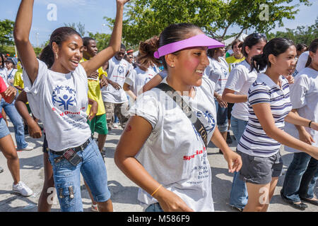 Miami Florida,North Miami Beach Florida,International University,FIU,campus,Special Olympics,needs,mentally,physically,disabled,volunteer volunteers c Stock Photo