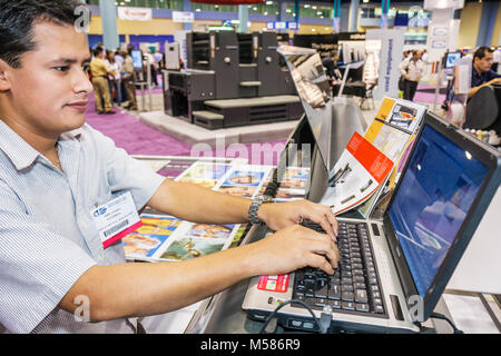 Miami Beach Florida,Miami Beach Convention Center,centre,Graphics of the Americas,trade show,exhibitor,digital,offset,printing,publishing,buyers,selle Stock Photo