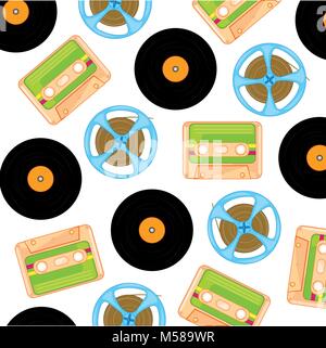 Music carriers outdated Stock Vector