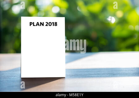 Plan 2018 Notebook business team meeting  with an Plan 2018 Stock Photo