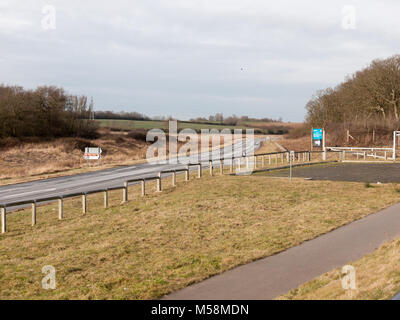 open road motorway scene near abberton nature reserve empty; essex; england; uk Stock Photo