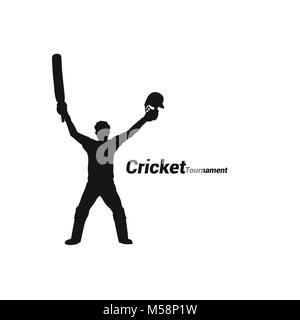 Cricketer won the match vector illustration design. Stock Vector