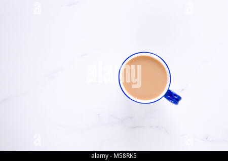 A mug of tea on a marble top. Stock Photo