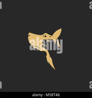 golden dog and cat on back background Stock Vector