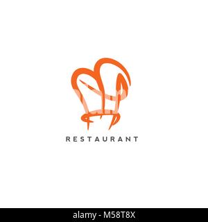 orange Universal restaurant icon. Stock Vector