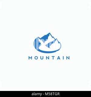 View of blue mountains - vector Stock Vector