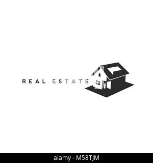 real estate logo with vector illustration. Stock Vector