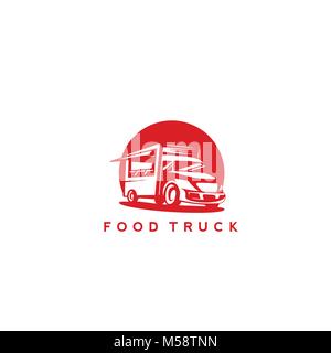 Red food truck vector illustration Stock Vector