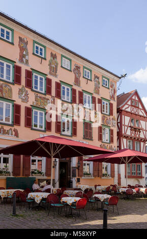 Eberbach, Hotel 'Karpfen' am Alten Markt, Odenwald, Baden-Württemberg, Deutschland Stock Photo