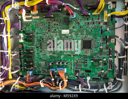 electronic motherboard and processor of a digital printer Stock Photo