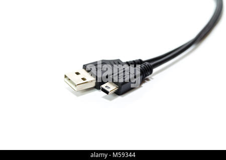 usb cable isolated on white background Stock Photo