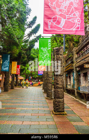 Nantou, Taiwan - November 21, 2015: Formosa Aboriginal Culture Village was located next to Sun Moon Lake near Puli in Nantou County, the Formosan Abor Stock Photo