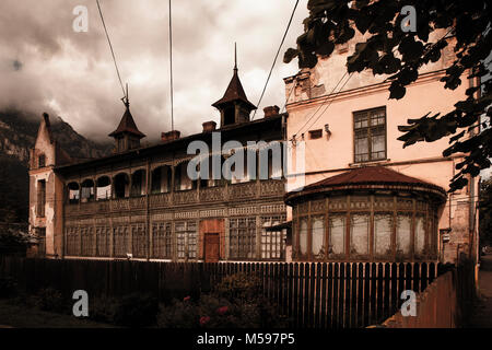 Traditional Romanian house with bow window Stock Photo