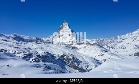 Matterhorn on a sunny day in winter Stock Photo