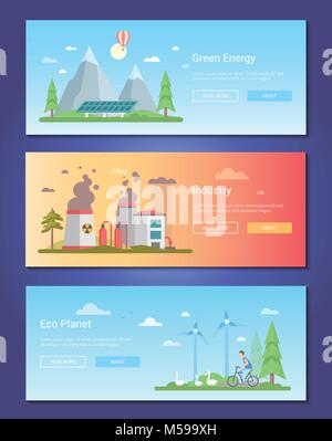 Green energy text banner design illustration Stock Vector Image & Art ...