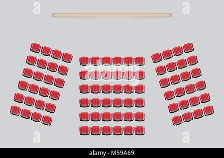 Top View show Seat in the Theater  Vector and illustration Stock Vector