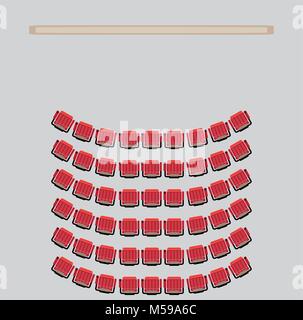 Top View show Seat in the Theater  Vector and illustration Stock Vector