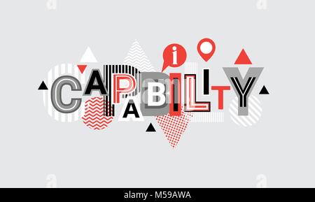Capability Business Learning Web Banner Abstract Template Background Stock Vector