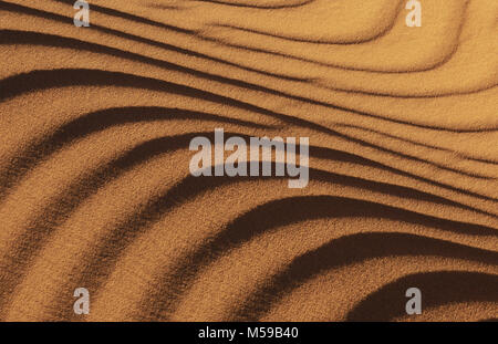 Libya. Near Ghat. VAN CASA sand sea. Sahara desert. Ripples on the sand dunes. Stock Photo