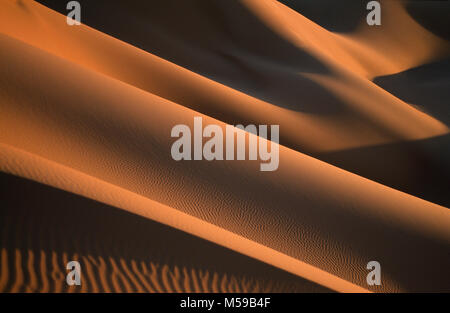 Libya. Near Ghat. VAN CASA sand sea. Sahara desert. Sand dunes. Stock Photo