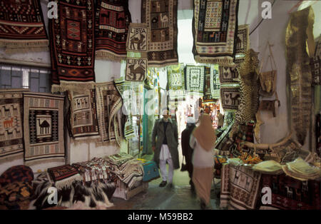 Libya. Tripoli. Old City. Souvenir shop in old city. Stock Photo