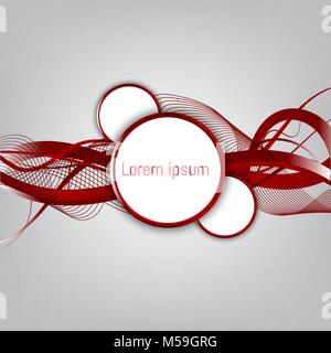 Red vector Abstract smoky waves background Stock Vector