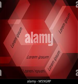 Red squares abstract background. Illustration vector Stock Vector
