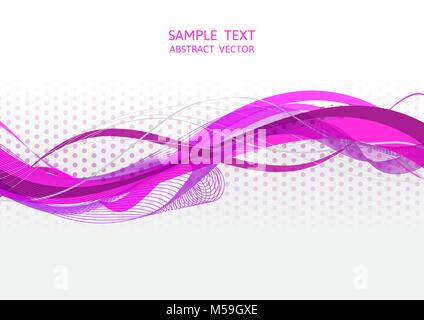 Purple wave abstract vector background, Graphic Design Stock Vector