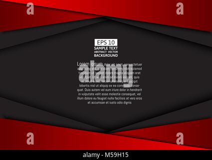 Red geometric on dark vector background vector illustration Stock Vector