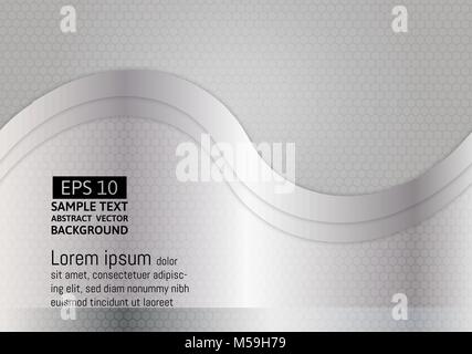 silver wave abstract vector background. Stock Vector