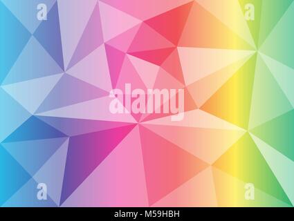 vector polygon rainbow color abstract background Stock Vector