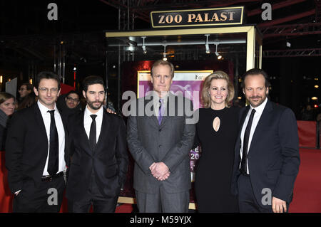 Dan Futterman, Tahar Rahim, Jeff Daniels, guest and Peter Sarsgaard attending the 'The Looming Tower' premiere during the 68th Berlin International Film Festival / Berlinale 2018 at Zoo Palast on February 20, 2018 in Berlin, Germany. | Verwendung weltweit/picture alliance Stock Photo