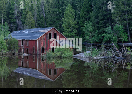 USA, America, Rockies, Montana, Kirkville Ghost Town near Philipsburg Stock Photo