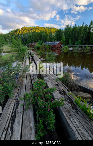 USA, America, Rockies, Montana,Kirkville Ghost Town near Philipsburg Stock Photo