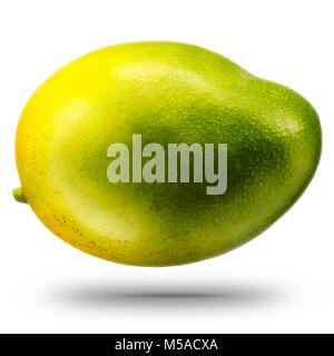 Single mango fruit isolated on white background Stock Photo
