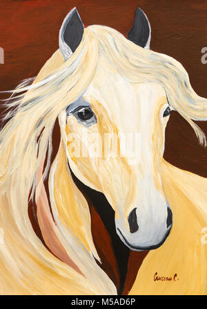Beautiful horse painting Stock Photo