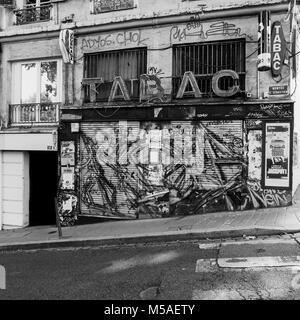 Old tobacco shop, La Croix-Rousse, Lyon, France Stock Photo