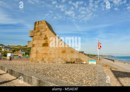 The Omaha Beach memorial at Saint-Laurent-sur-Mer, site of the D Day invasion of World War 2 on the Normandy coast of France Stock Photo