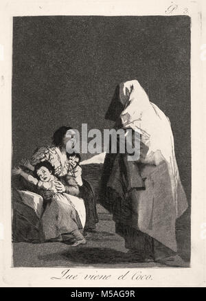 Francisco de Goya - Los Caprichos - No. 03 - Que viene el Coco Stock Photo